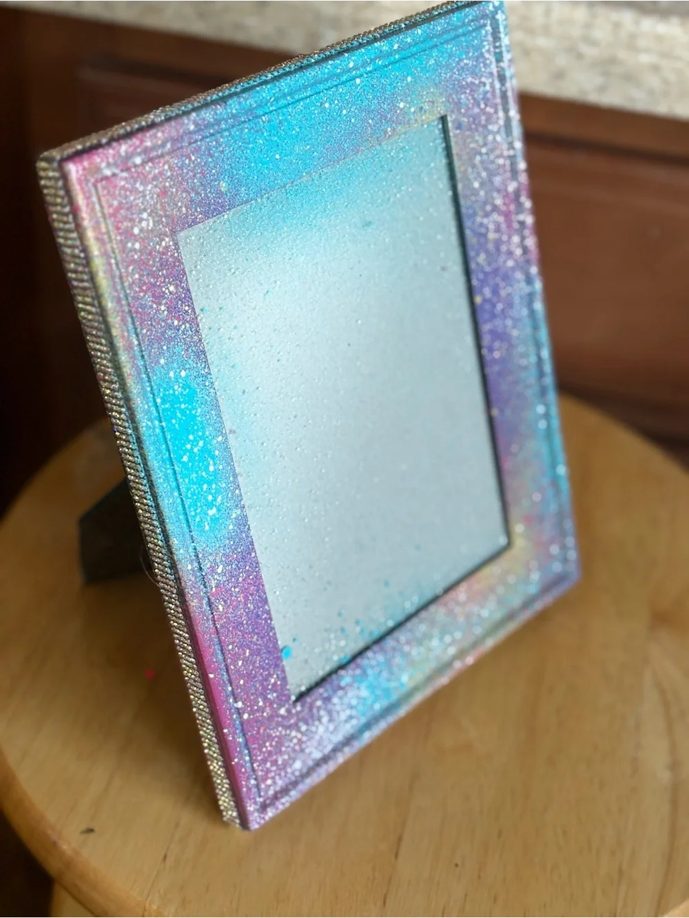 Vibrant Blue Table Lamp with Rhinestone accents w/bulb & shade FREE GIFT!
